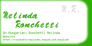 melinda ronchetti business card